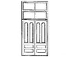 Grandt Line Products 3624 Door W/Round Top Double Windows Scratch Building Supplies