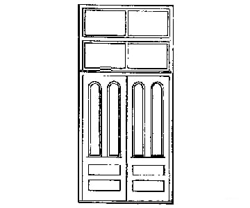 Grandt Line Products 3624 Door W/Round Top Double Windows Scratch Building Supplies