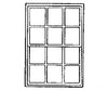 Grandt Line Products 3704 Double-Hung Windows -- 12-Pane - Scale 36 X 56’ 91.4 142Cm Pkg(4)