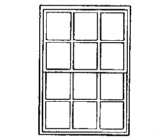 Grandt Line Products 3704 Double-Hung Windows -- 12-Pane - Scale 36 X 56’ 91.4 142Cm Pkg(4)