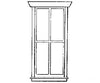 Grandt Line Products 3706 Station Windows -- Four-Pane 30 X 69’ Scratch Building Supplies