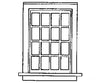 Grandt Line Products 3707 Double-Hung Windows -- 16 Pane 36 X 56’ Scratch Building Supplies