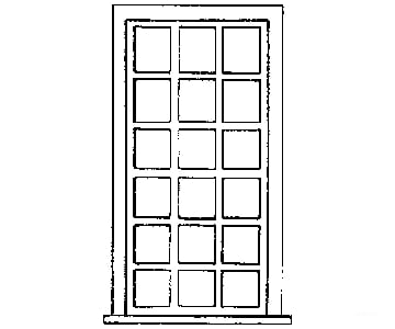 Grandt Line Products 3714 Engine House Windows -- 18-Pane Scale 42 X 91’ 107 231Cm Pkg(3) Scratch