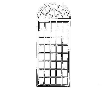 Grandt Line Products 3715 Round Top Windows -- 53-Pane Scale 5 X 12-1/2’ 152 381Cm Pkg(3) Scratch