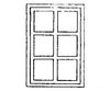 Grandt Line Products 3719 Factory Windows For Masonry Buildings W/Fixed Sash -- 6-Pane Scale 42 X