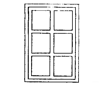 Grandt Line Products 3719 Factory Windows For Masonry Buildings W/Fixed Sash -- 6-Pane Scale 42 X