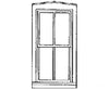 Grandt Line Products 3720 Double-Hung Windows -- Four-Pane Scale 33 X 65’ 83.8 165Cm Pkg(4)