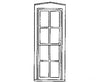 Grandt Line Products 3721 Double-Hung Windows -- Eight-Pane 36 X 70’ Pkg(4) Scratch Building