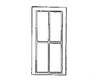Grandt Line Products 3723 Rio Grande Southern-Style Depot Windows -- 2/2 Light Scale 36 X 82’