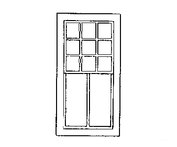 Grandt Line Products 3725 Rio Grande Southern-Style Depot Windows -- 2/9 Light 36 X 76’ Scratch