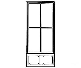 Grandt Line Products 3734 Commercial Storefront Windows -- Double 64’ X 12’ Scratch Building