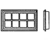 Grandt Line Products 3737 Recessed/Sklight Windows -- 63 X 36’ Scratch Building Supplies
