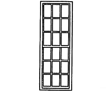 Grandt Line Products 3747 Double-Hung Windows -- 9/9 Light 104 X 37-1/2’ Scratch Building Supplies