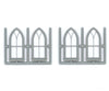 Grandt Line Products 3757 Gothic Window Pkg(4) -- 5-Light Scratch Building Supplies