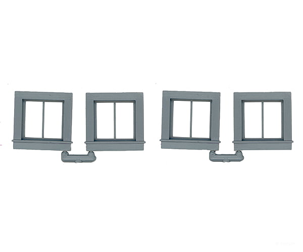 Grandt Line Products 3764 Windows -- 2-Pane Scale 26 X 26’ 66 66Cm Pkg(4) Scratch Building Supplies