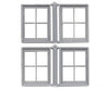 Grandt Line Products 3771 Masonry Windows Pkg(4) -- 4-Pane Scale 30 X 30’ 76.2 76.2Cm Scratch
