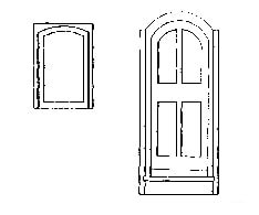 Grandt Line Products 3816 2 Narrow Doors & 4 Side Windows -- Sandy River Rangeley Lakes Passenger