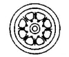 Grandt Line Products 40 16 Pressed Steel Railcar Wheels -- Fairmont Couplers & Trucks