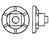 Grandt Line Products 44 Square Nut-Washer -- 2-1/8’ Nut 5’ Ribbed Washer Detaling Parts