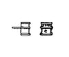 Grandt Line Products 53 2-’U’ Stake Pockets -- Rio Grande Pkg(24) Detaling Parts