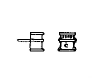 Grandt Line Products 53 2-’U’ Stake Pockets -- Rio Grande Pkg(24) Detaling Parts