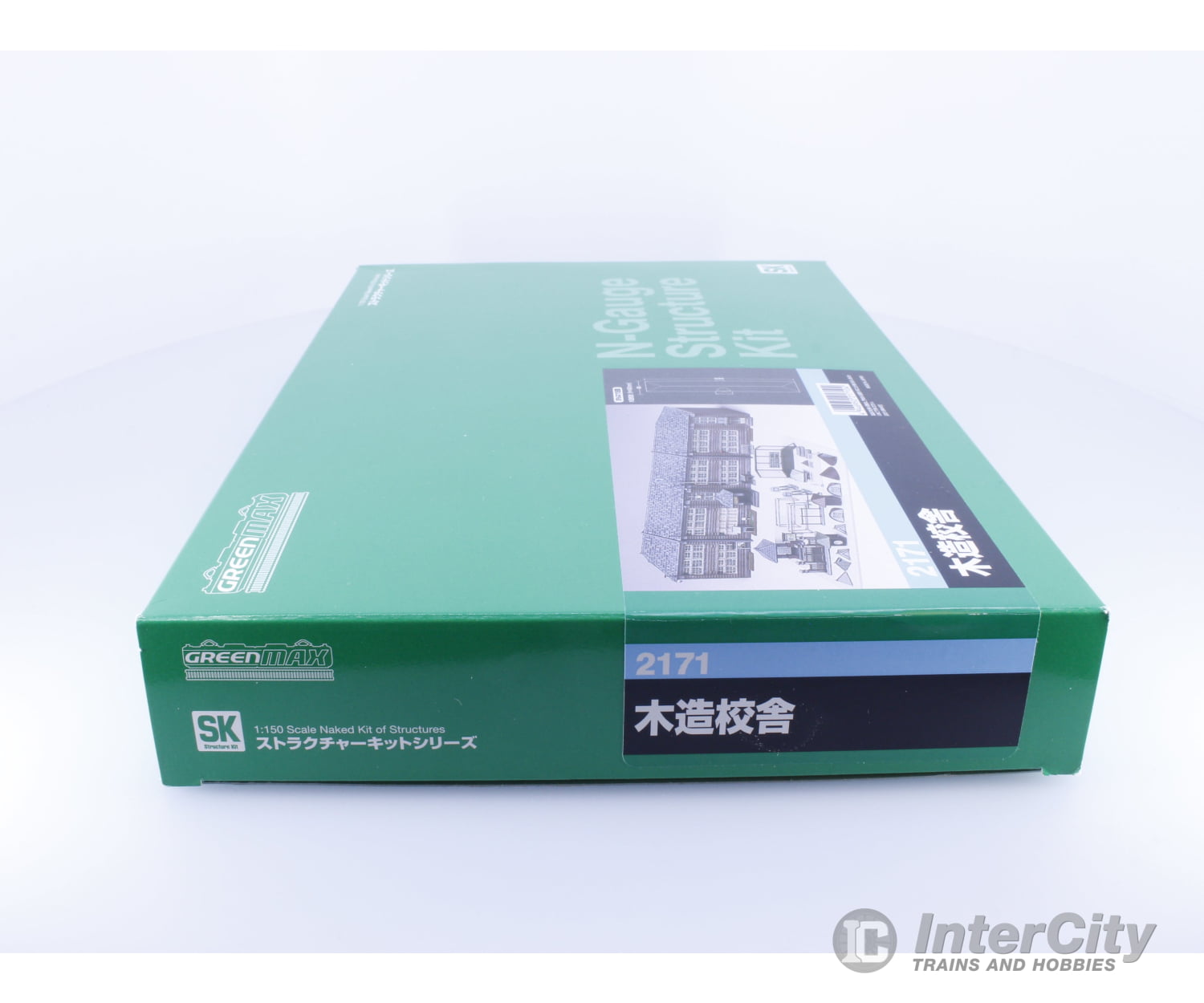 Greenmax 2171 N Wooden School Building Diorama Kit Structures