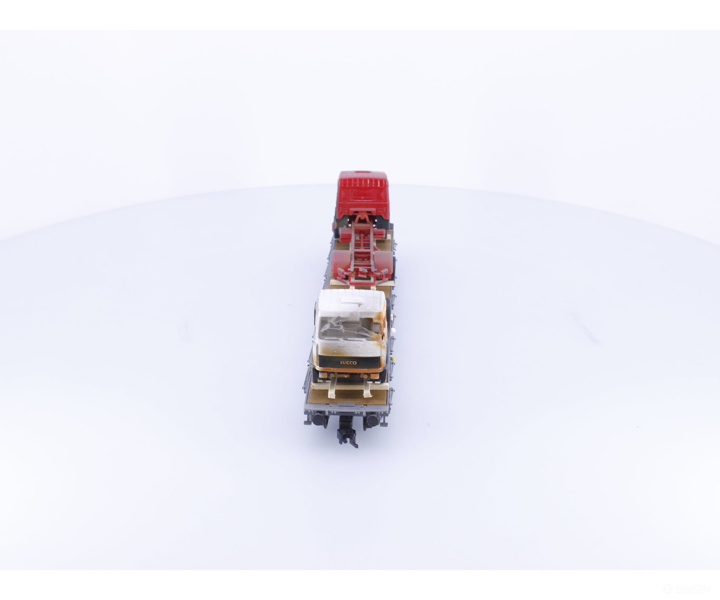 HAG 343 HO SBB-CFF-FFS Flat Car with 2 Truck Load 013-3 - European Freight Cars