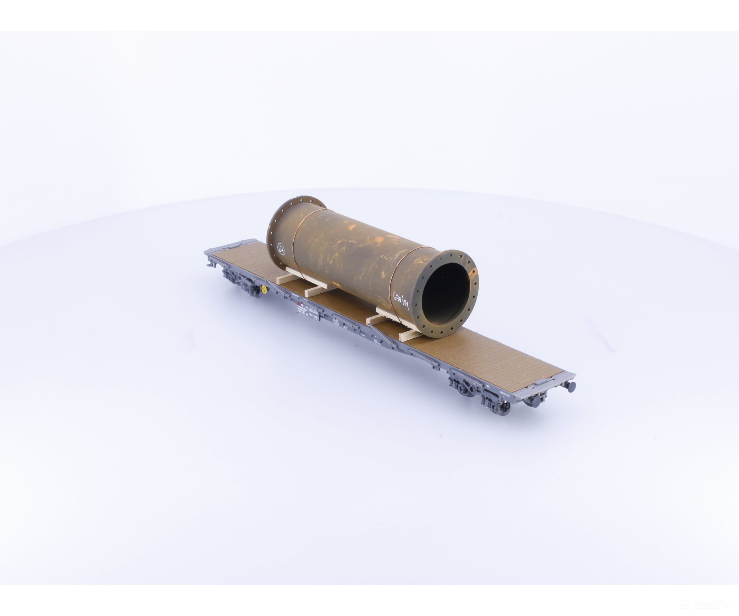 HAG 70059 HO SBB-CFF-FFS Flat Car with Steel Pipe Load #2 212-2 - European Freight Cars