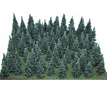 Heki 309 Assorted Pine Trees -- 1-1/2 To 3 3.8 7.6Cm Pkg(100) & Vegetation