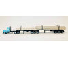 Herpa HO 6613 Peterbilt Super-B Tractor w/Log Trailer & Load - Assembled - Light Blue Black Cars & Trucks