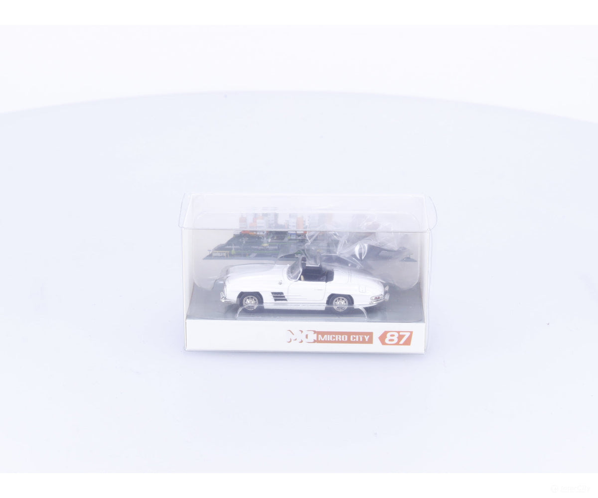 Herpa MC8700009 HO Herpa Micro City Mercedes 300SL White - Cars & Trucks