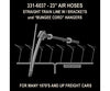 Hi-Tech Details Ho 6037 Brake Hose Set (Rubber) W/Support Strap -- For Modern Freight Cars Parts