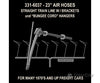 Hi-Tech Details Ho 6037 Brake Hose Set (Rubber) W/Support Strap -- For Modern Freight Cars Parts