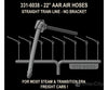 Hi-Tech Details Ho 6038 22’’ Aar Air Hoses - Molded Rubber With Straight Train Line Pipe 4