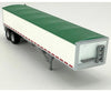 HO Logistics Replicas HO 466 39’ Covered Grain Trailer - Assembled - White with Green Tarp Cars & Trucks