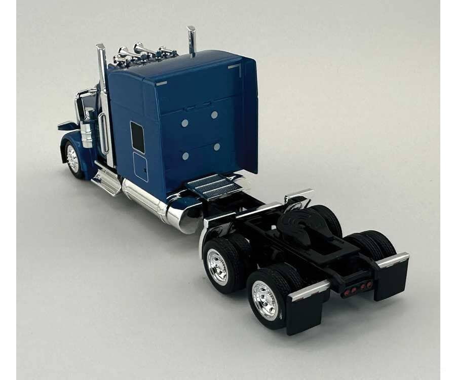 HO Logistics Replicas HO 589065 Peterbilt 589 Stand-Up Sleeper-Cab Semi Tractor - Assembled - Metallic Blue Cars &