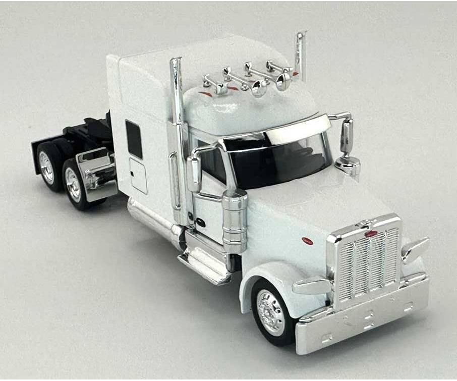 HO Logistics Replicas HO 589075 Peterbilt 589 Stand-Up Sleeper-Cab Semi Tractor - Assembled - White Cars & Trucks