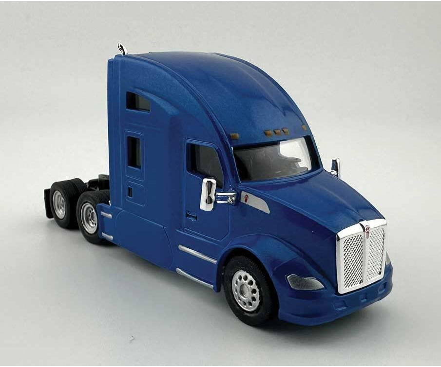 HO Logistics Replicas HO 68006 Kenworth T-680 Sleeper-Cab Semi Tractor - Assembled - Metallic Blue - Cars & Trucks
