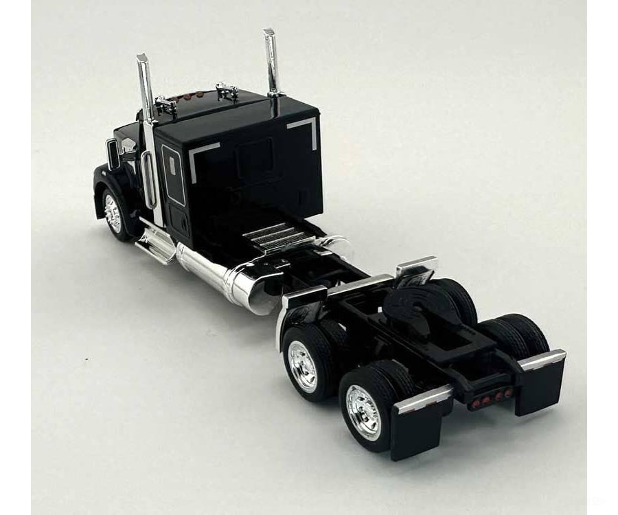 HO Logistics Replicas HO 990093 Kenworth 990 Flat-Top Sleeper-Cab Semi Tractor - Assembled - Black Cars & Trucks