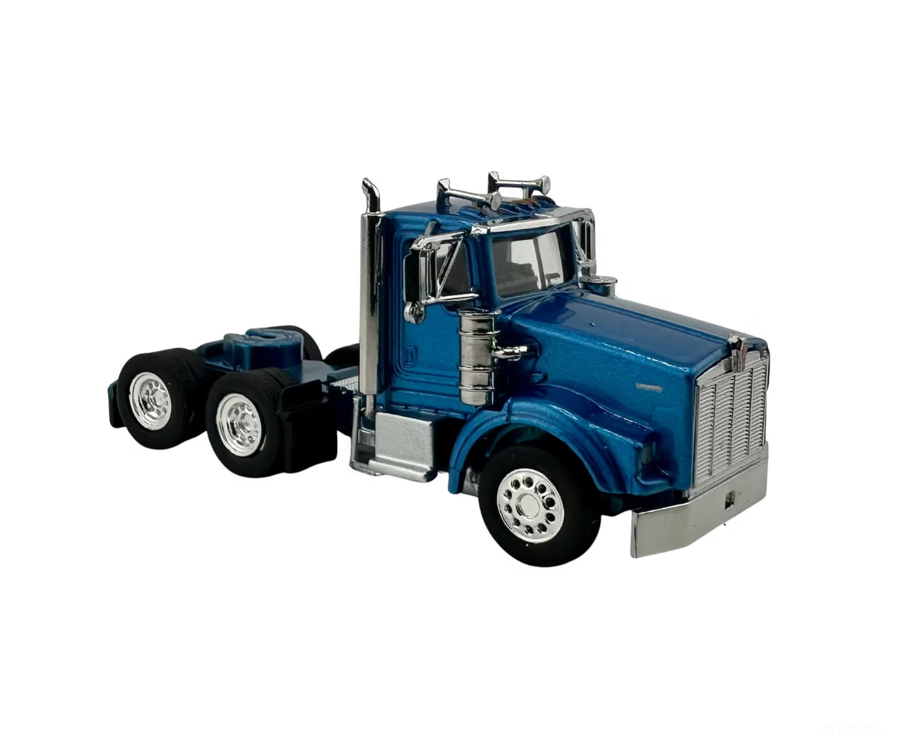 HO Logistics Replicas HO T80006 Kenworth T-800 Day Cab Tractor Only - Assembled - Metallic Blue - Cars & Trucks