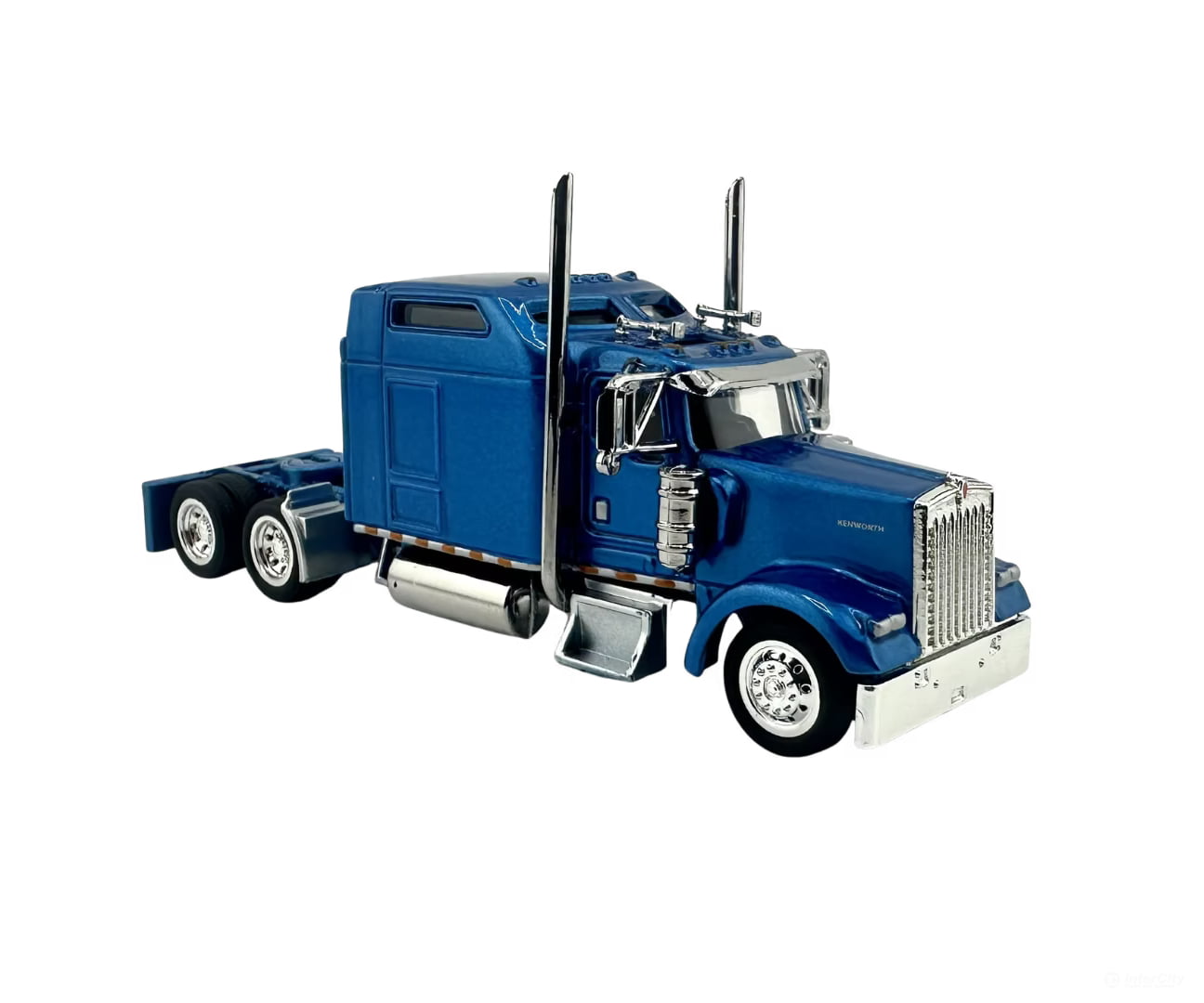HO Logistics Replicas HO W90006 Kenworth W900 Sleeper Cab Tractor Only - Assembled - Metallic Blue - Cars & Trucks