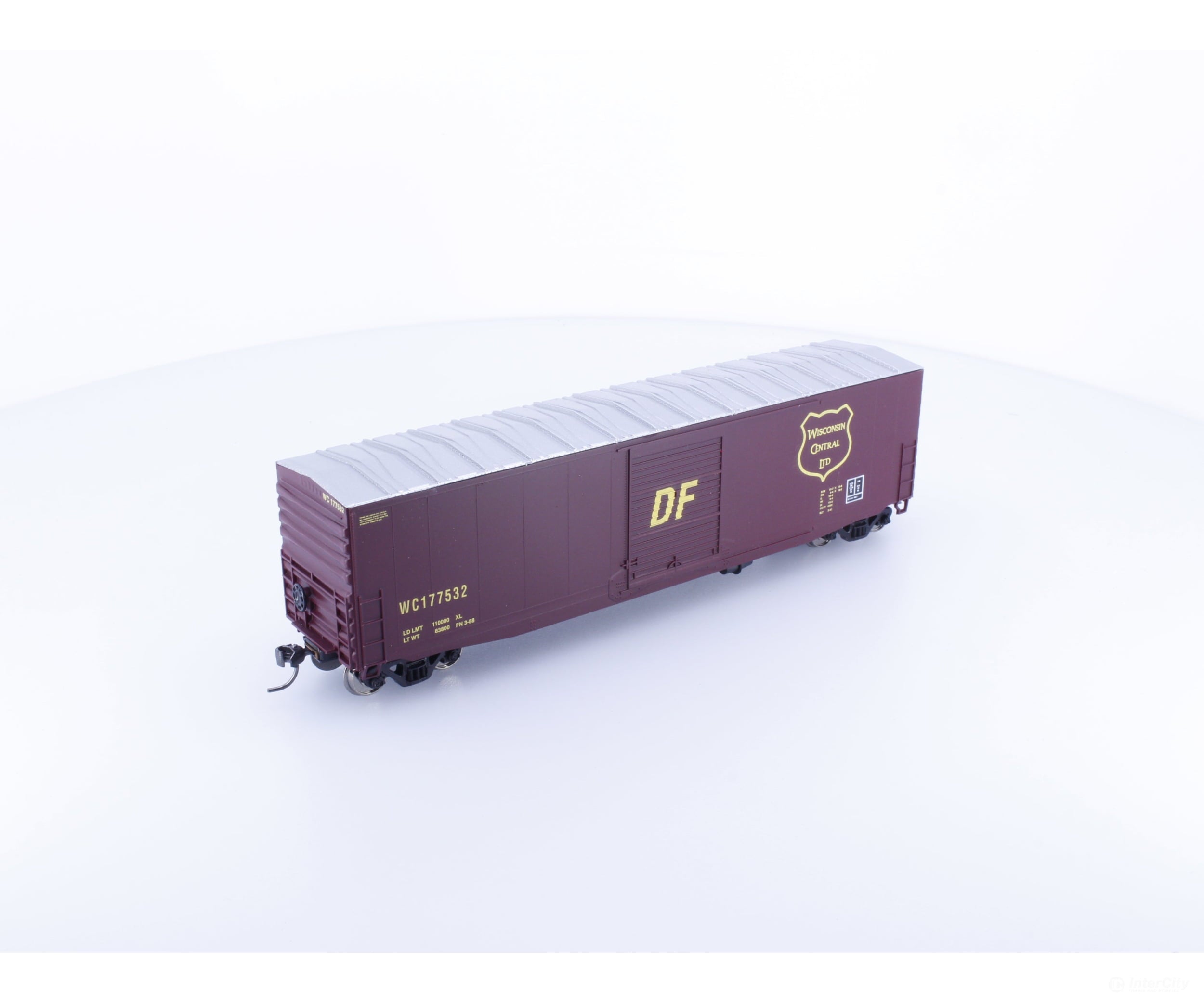 Hubert’s HMR1102 HO PS1 50’ Single Door Box Car Wisconsin Central (WC) WC177532 Freight Cars