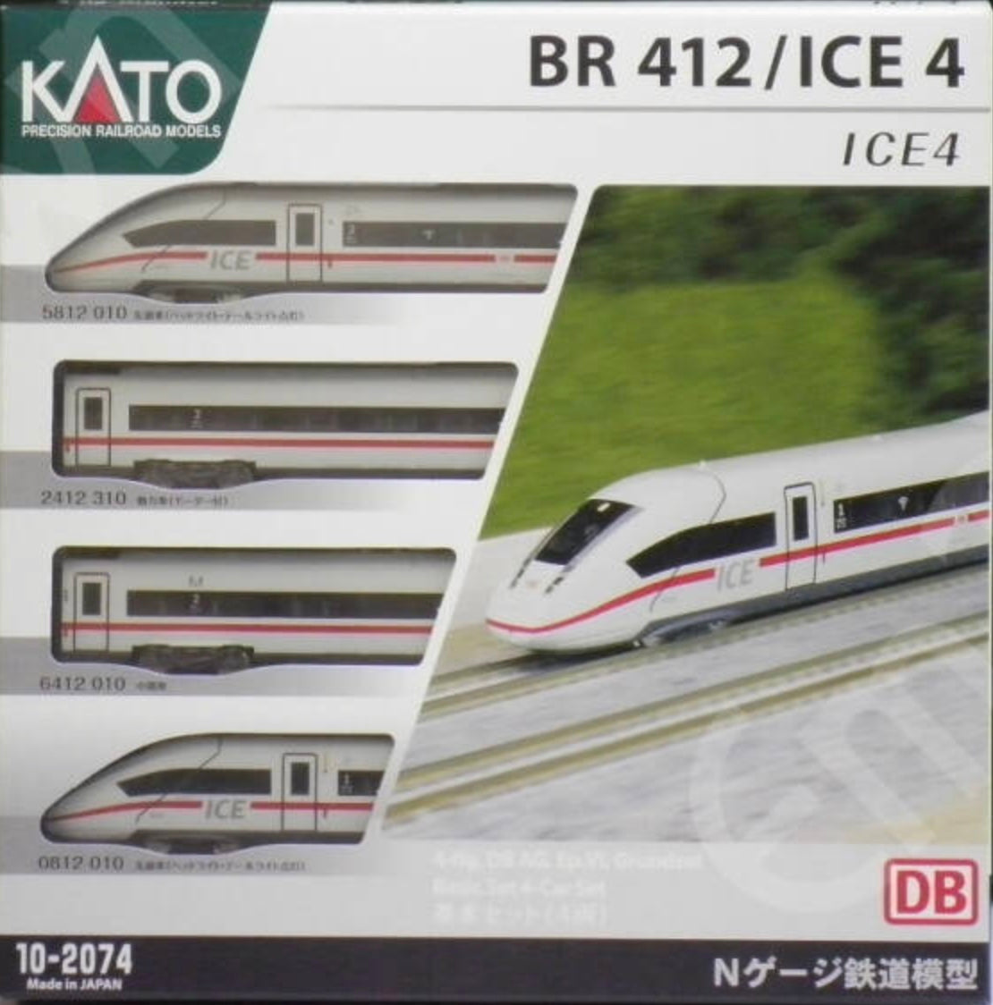Kato N 102074 DB ICE 4 BR412 High Speed Train 4-Pc Base Set - DC Analog
