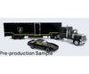Iconic Replicas 1/43 430639 GMC General Tractor with Van Trailer 1982 Pontiac Firebird Set - Assembled - Black Gold