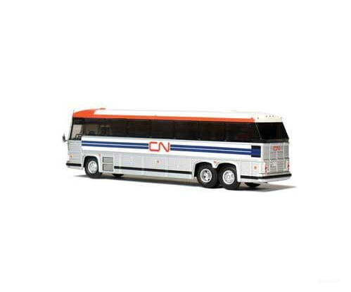 Iconic Replicas Ho 1984 Mci Mc-9 Motorcoach Bus - Assembled Canadian National (Silver White Blue