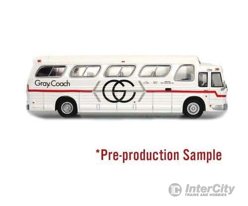 Iconic Replicas Ho 870281 1966 Gm 4107 Motorcoach Bus - Assembled -- Gray Coach (Pearson Airport;