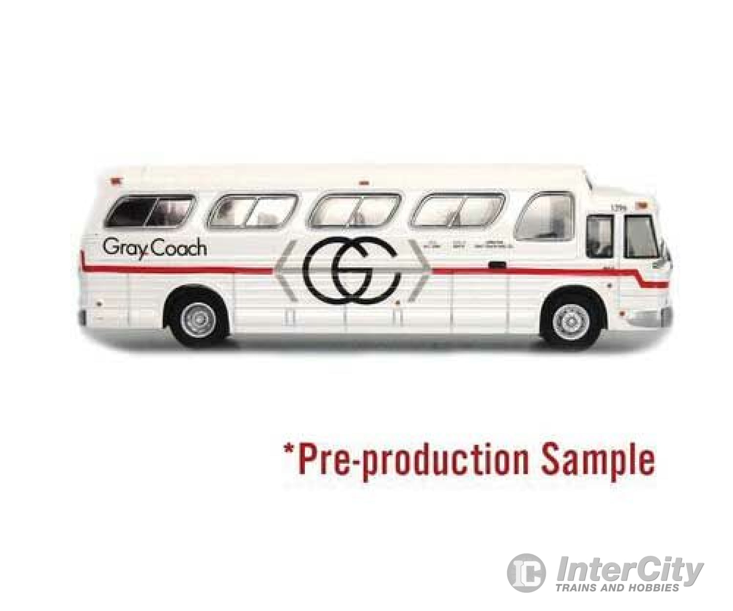 Iconic Replicas Ho 870281 1966 Gm 4107 Motorcoach Bus - Assembled -- Gray Coach (Pearson Airport;