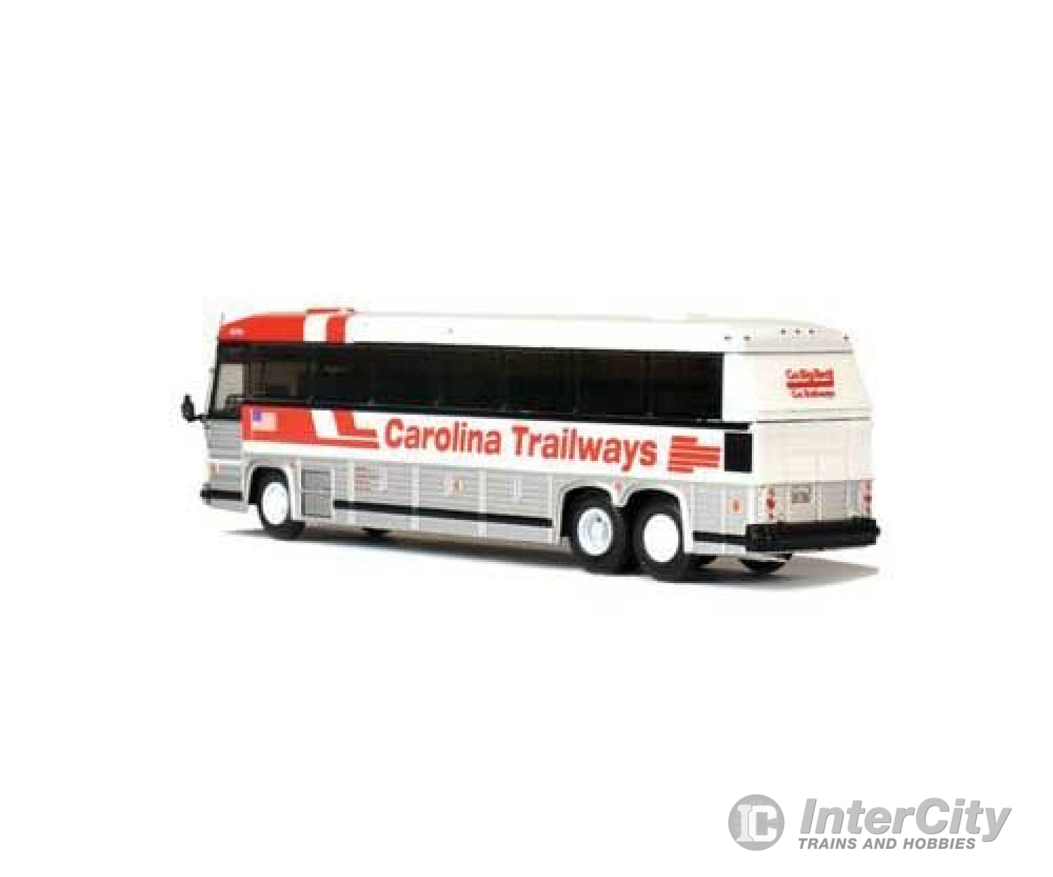 Iconic Replicas Ho 870326 1984 Mci Mc-9 Motorcoach Bus - Assembled -- Carolina Trailways (Silver