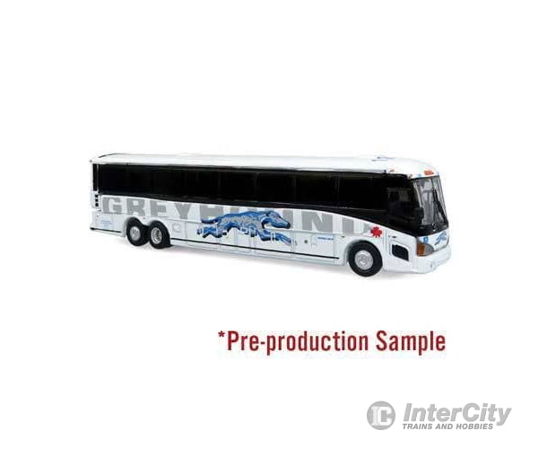 Iconic Replicas N 1600570 MCI D4505 Coach - Assembled - Greyhound Canada (Shadow Trim Scheme; white black gray red)
