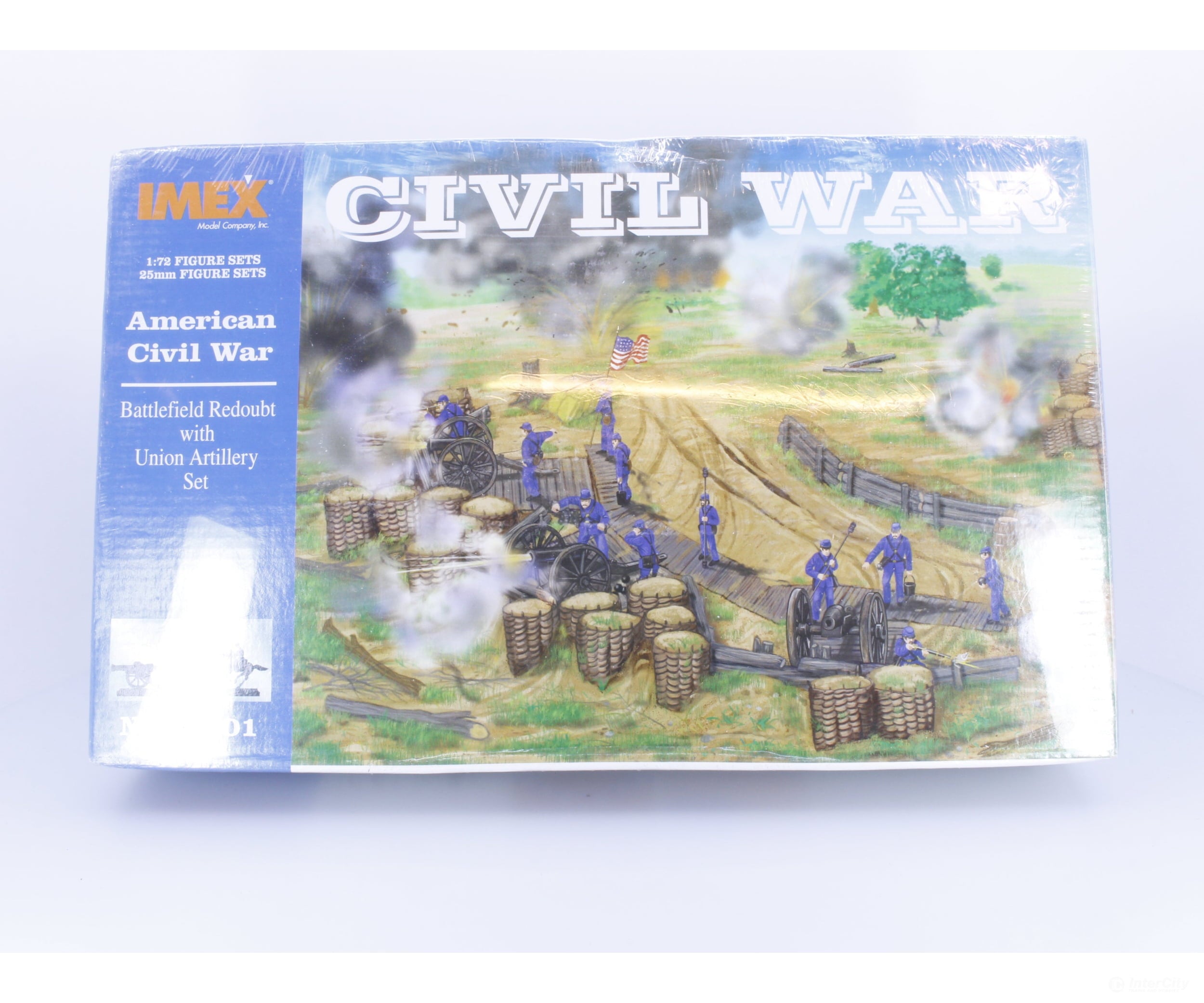 IMEX 72101 OO American Civil War Battlefield Redoubt with Union Artillery Set Figures